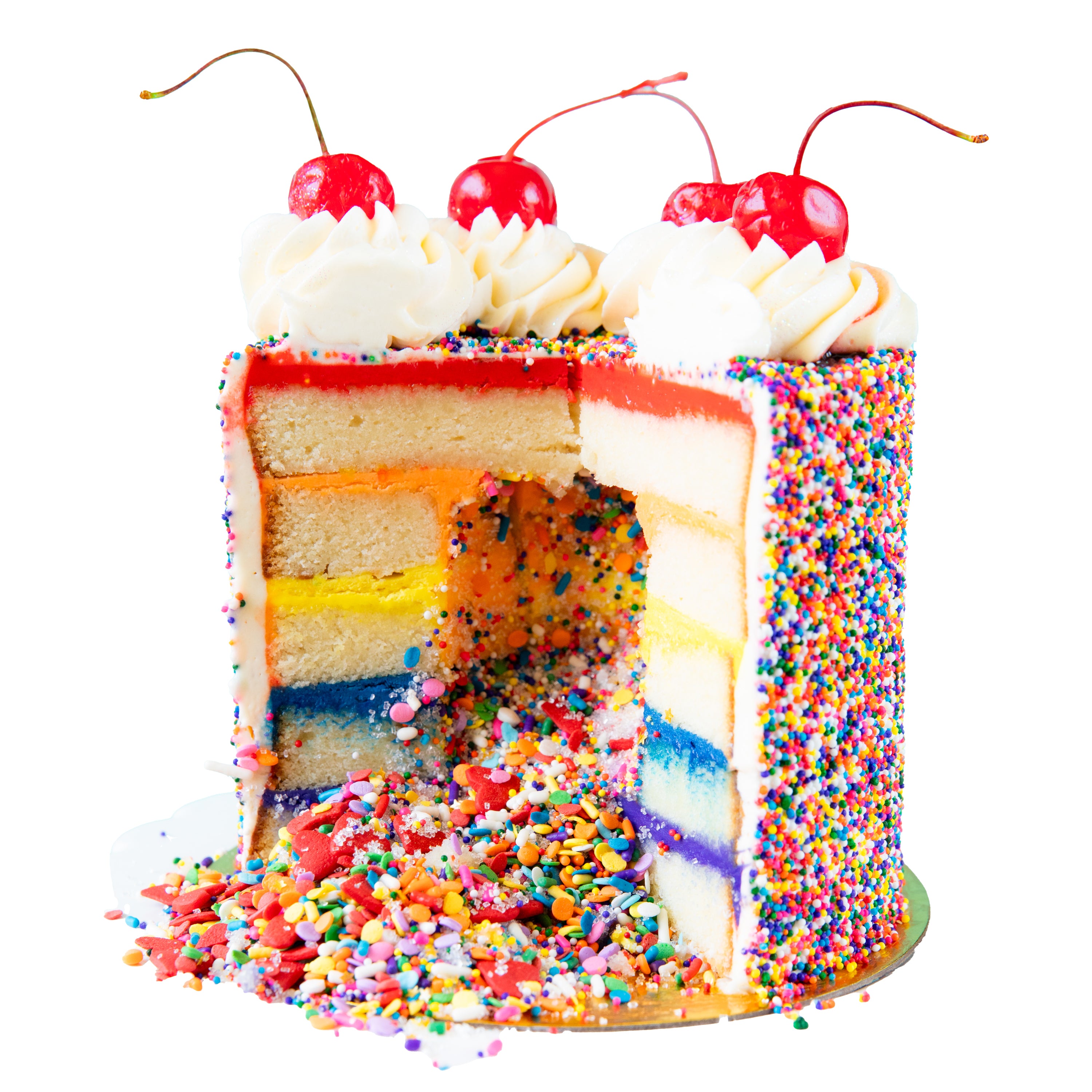Celebration Surprise Inside Sponge Cake Recipe | myfoodbook