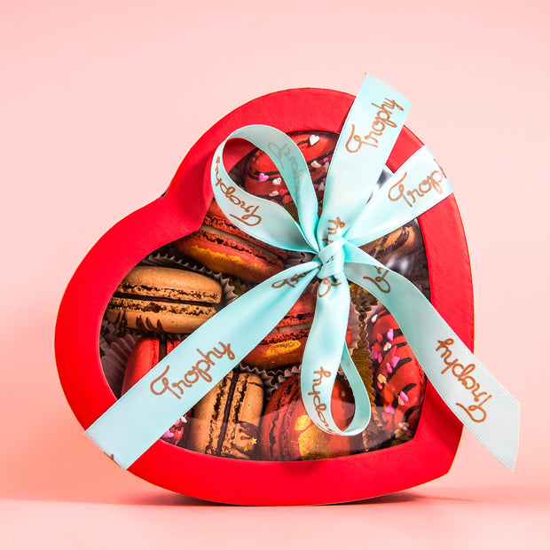 Chocolate Lovers Macaron Heart Box