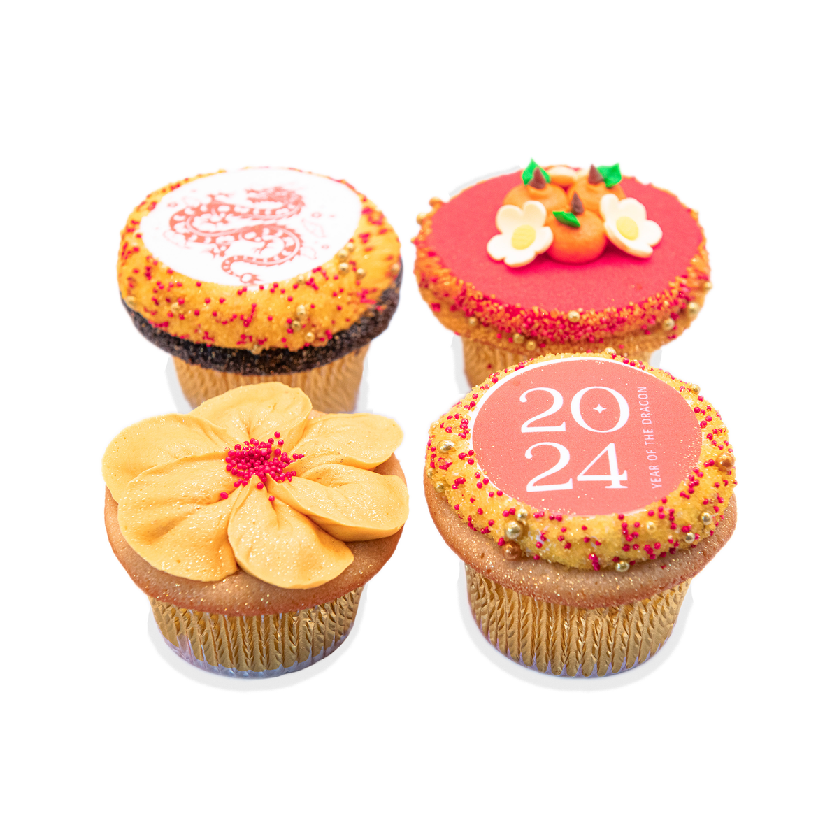 Lunar New Year 2024 FourPack Trophy Cupcakes
