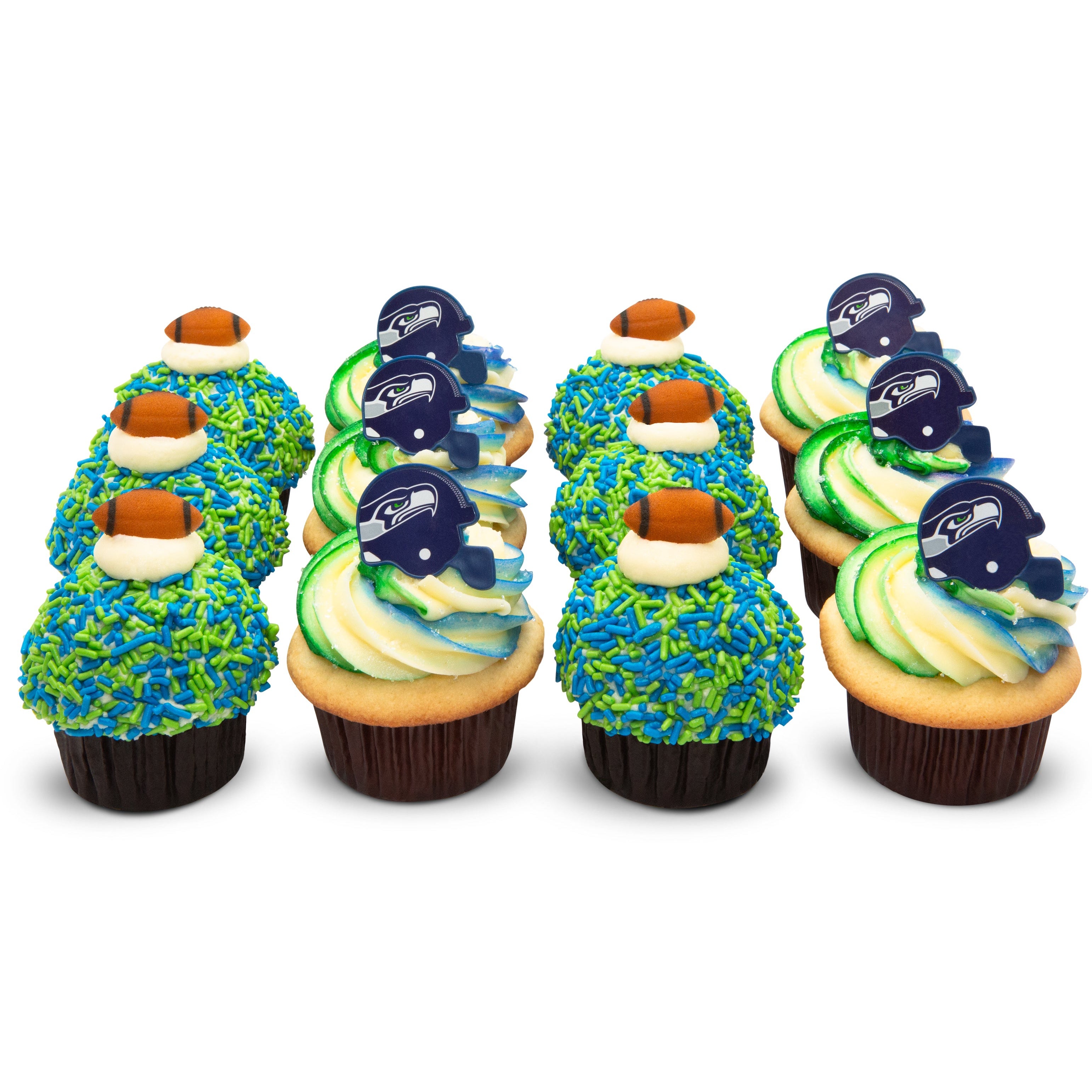 seattle seahawks cupcakes